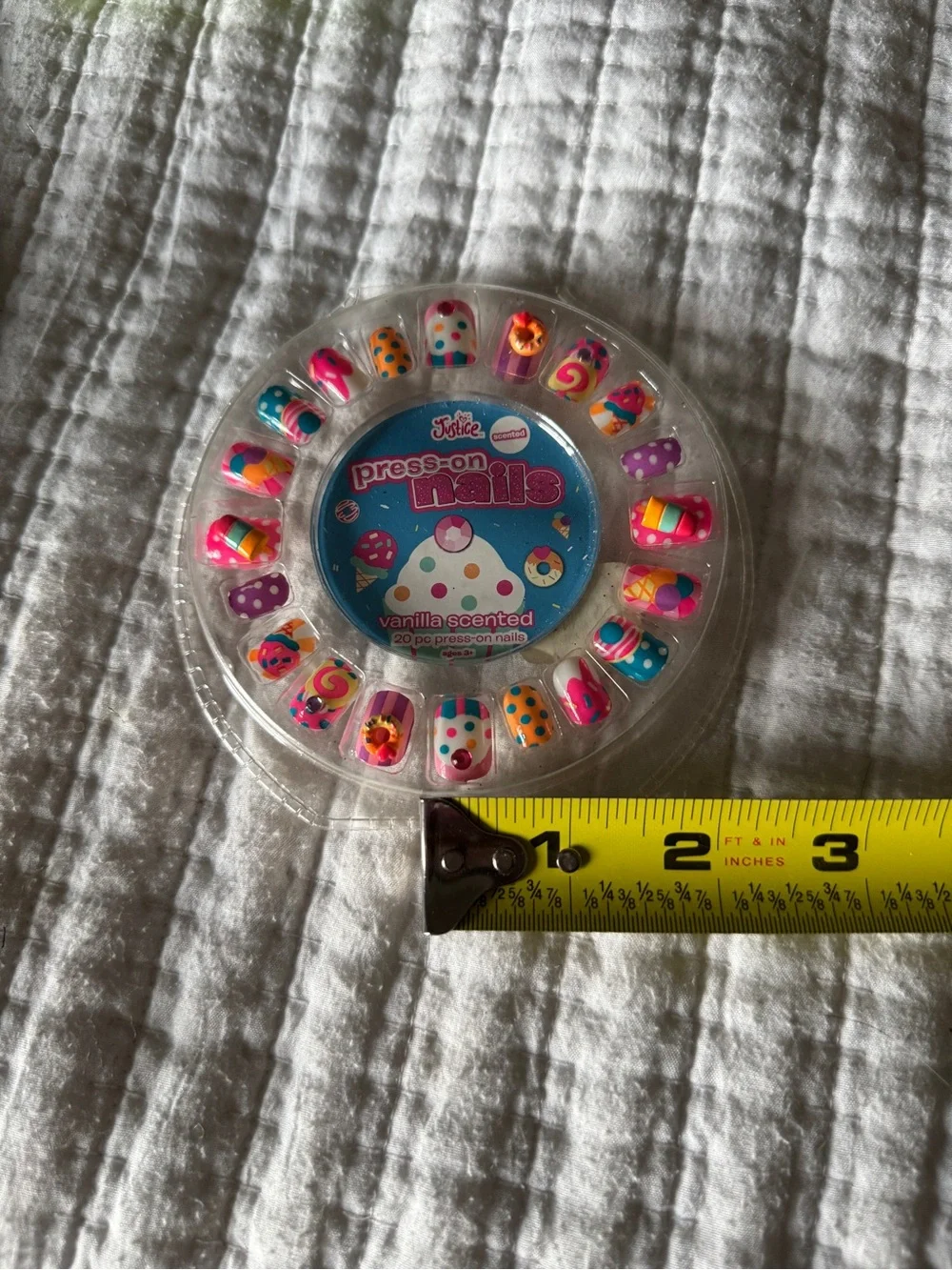 Lot of 5 Vintage Justice Girls Press On Nails Scented 3D Googly Eye Y2K 2000s